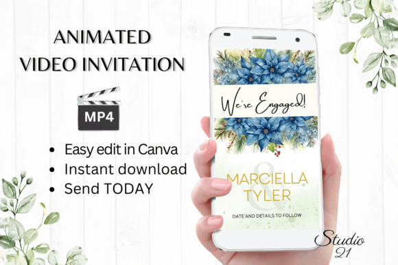 Announce Your Engagement with a Festive Digital Invitation