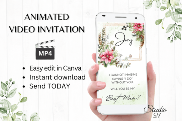 Christmas Best Man Proposal W3192BM: A Festive Script for Memorable Invites