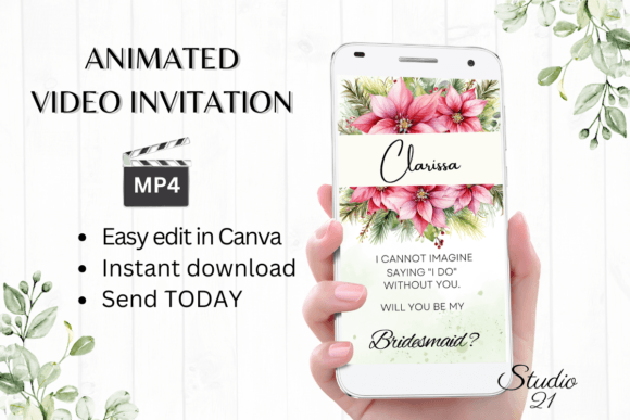 Christmas Bridesmaid Proposal W3196M: A Festive Script Font