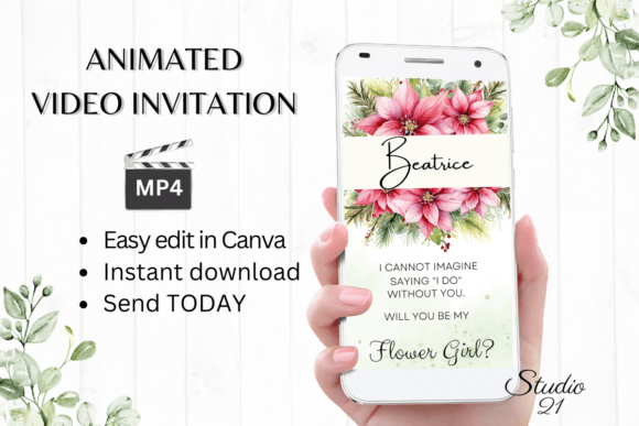 Christmas Flower Girl Proposal W3196FG: A Digital Twist on Holiday Charm