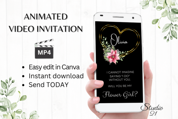 Christmas Flower Girl Proposal W3199FG: A Festive & Charming Display Font