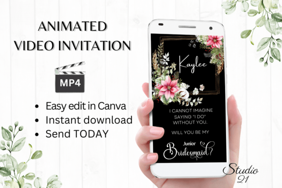 Christmas Junior Bridesmaid W3193JM: A Festive Script Font
