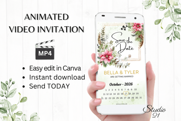 Christmas Save the Date W2192B: A Modern Festive Display Typeface