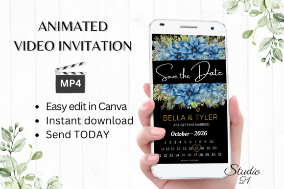 Christmas Save the Date W2217B: Your Festive Design Shortcut