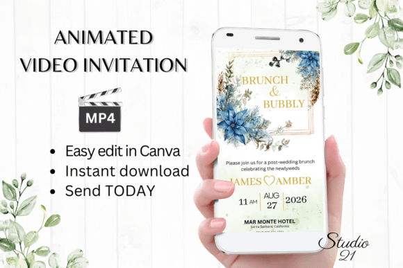 Christmas Wedding Brunch Invite W9212: A Modern Festive Solution