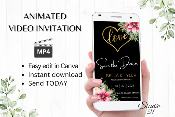 Digital Save the Date Announcement W2191