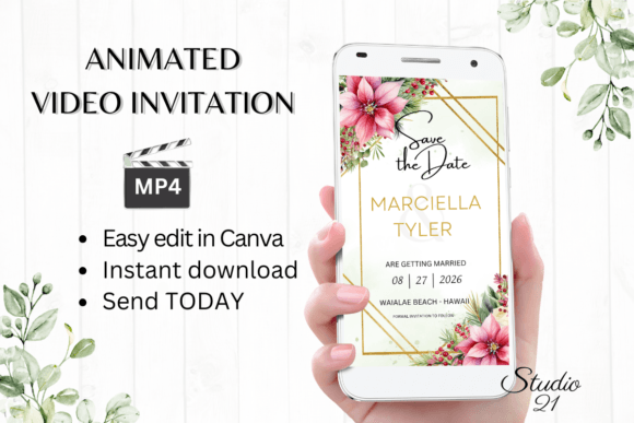Digital Save the Date Announcement W2194: Instant Style