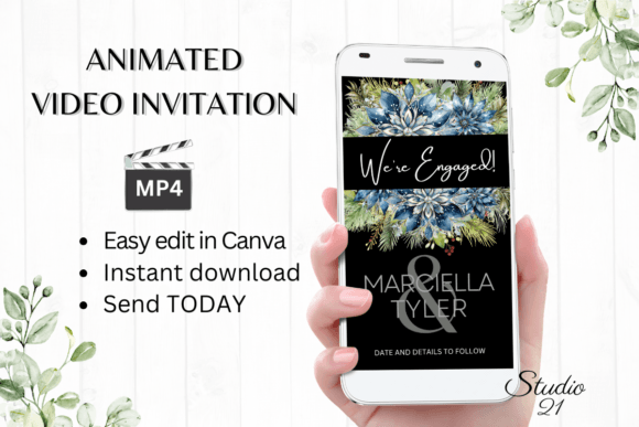 Winter Engagement Announcement W1257B: A Modern Design Asset