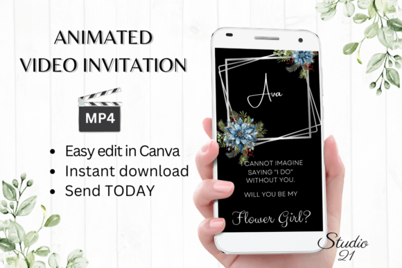 Winter Flower Girl Proposal W3253FG: A Digital Invitation Guide