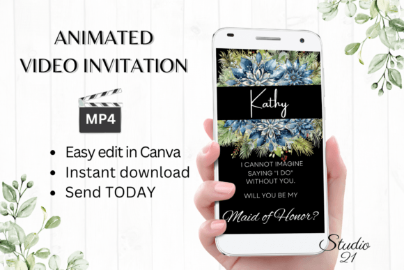 Winter Maid of Honor Proposal W3257MH: A Digital Invitation Guide